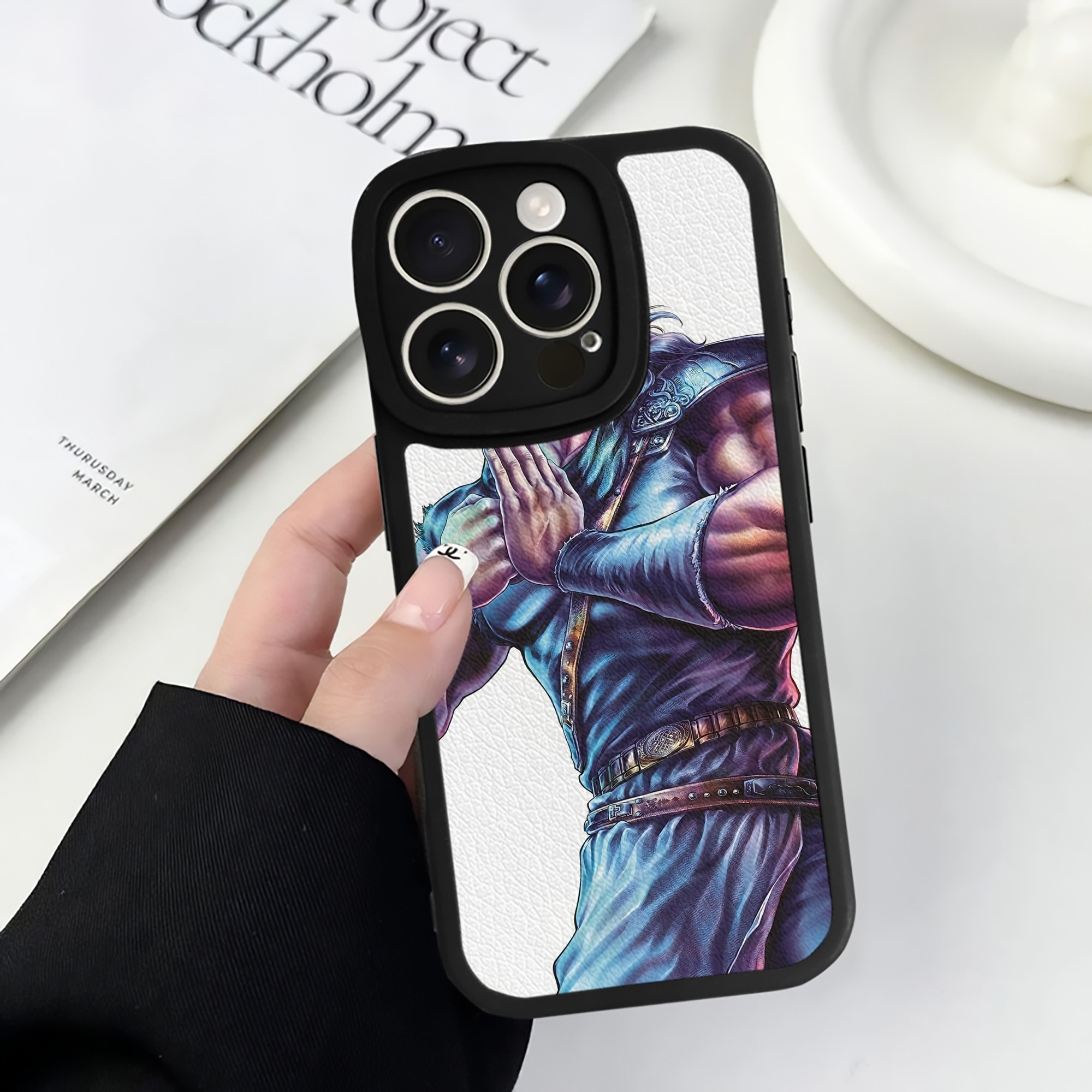 （画像用） 北斗の拳 Fist of the North Star 【iPhone 16シリーズ対応】シリコンスマホケース（レザー調） 材質：シリコン